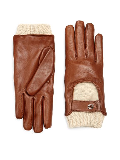 gucci leather gloves men's|Gucci leather driving gloves.